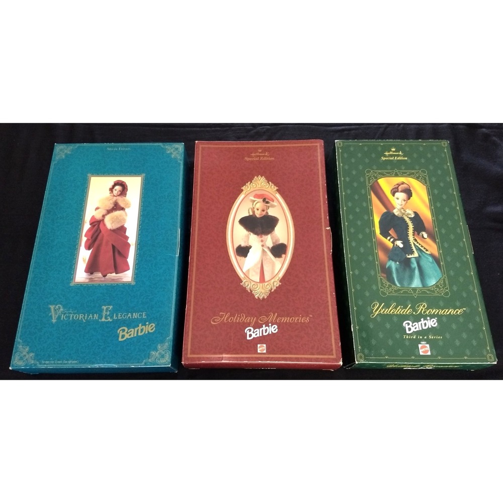 Hallmark Holiday Barbies Special Edition Series Set/3 Yuletide Christmas Box NEW